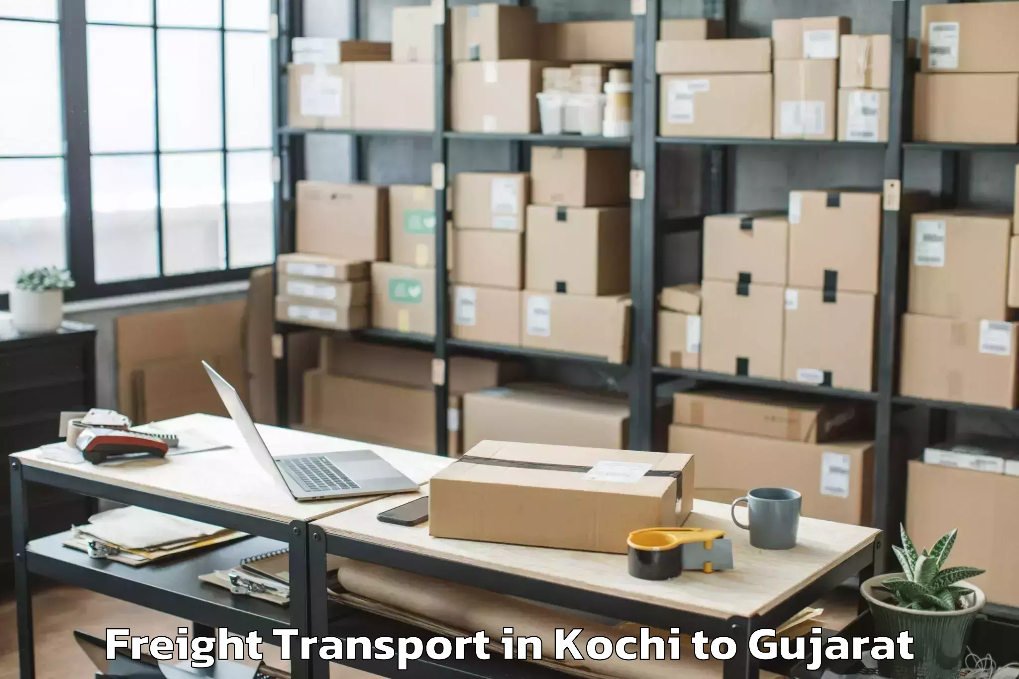 Top Kochi to Porbandar Freight Transport Available